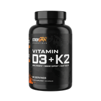 StronGRR Advanced D3+K2 supplement bottle, 60 capsules